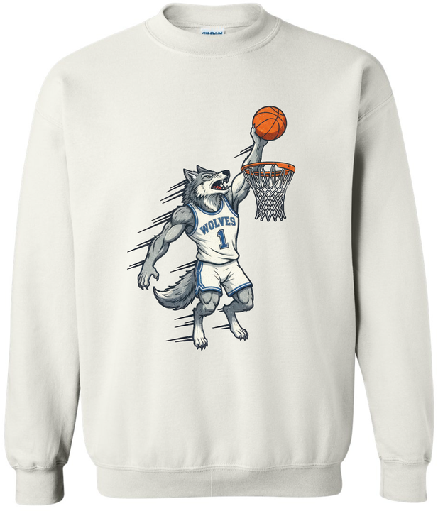 Wolves Retro Basketball Crewneck