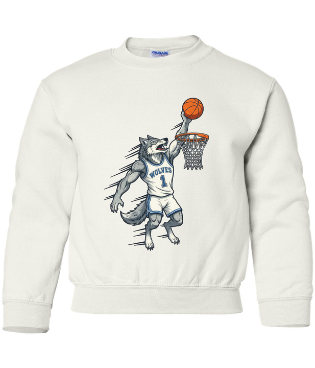 Wolves Youth Retro Crewneck