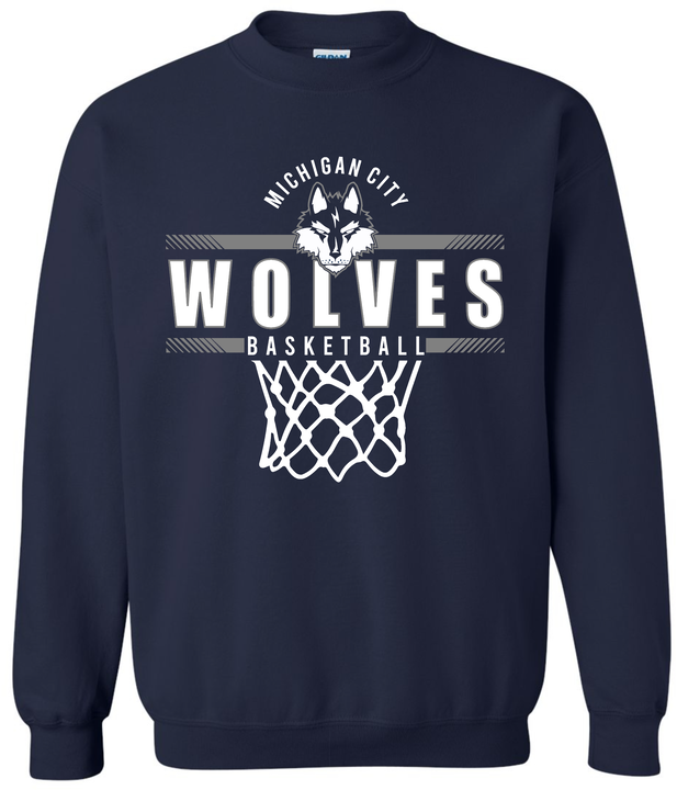 MC Wolves Basketball Team Crewneck