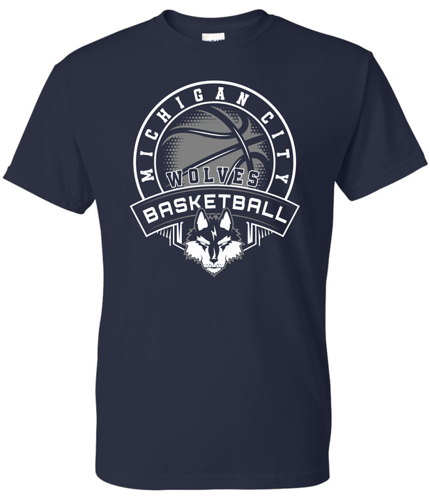 MC Wolves Basketball Fan Tee