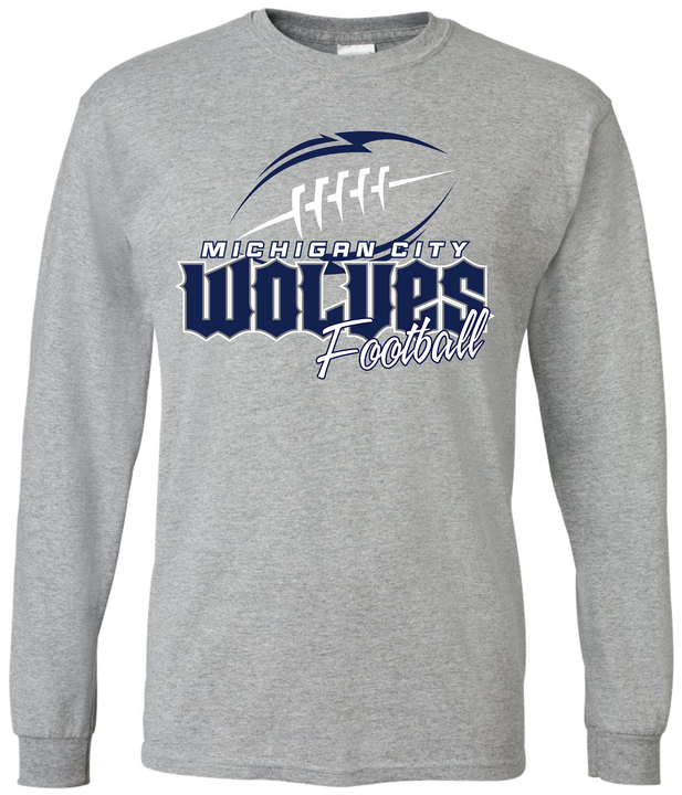 MC Wolves Football Tribal Long Sleeve