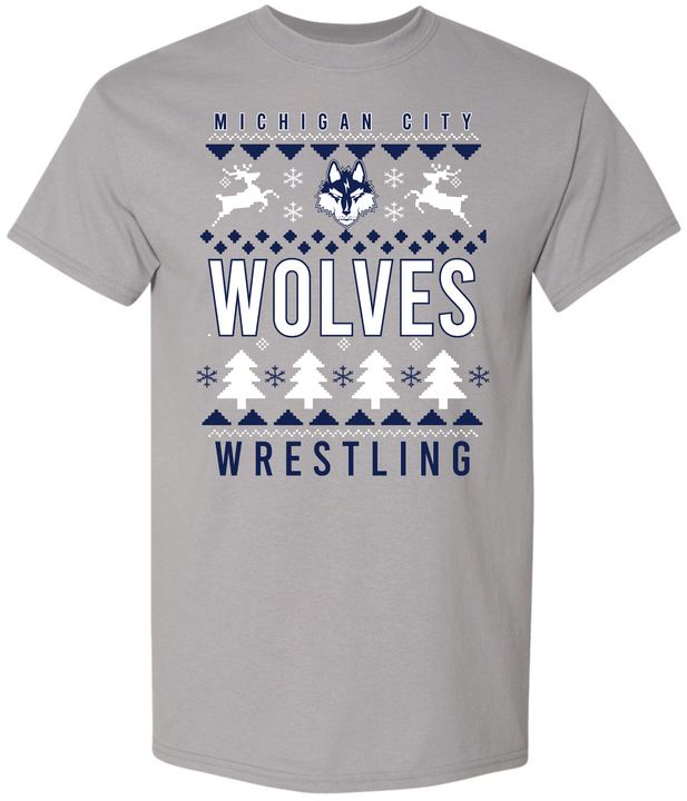 MC Wolves Ugly X-Mas Sweater Design Tee