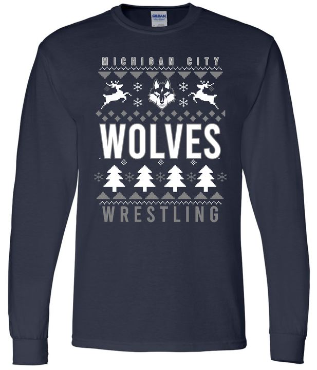 MC Wolves Ugly X-Mas Sweater Long Sleeve
