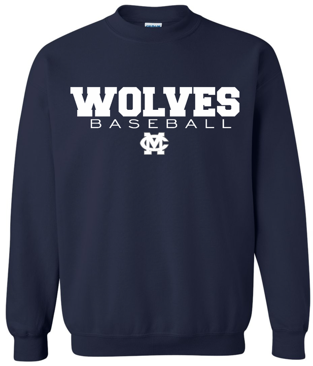 Wolves Baseball College Crewneck