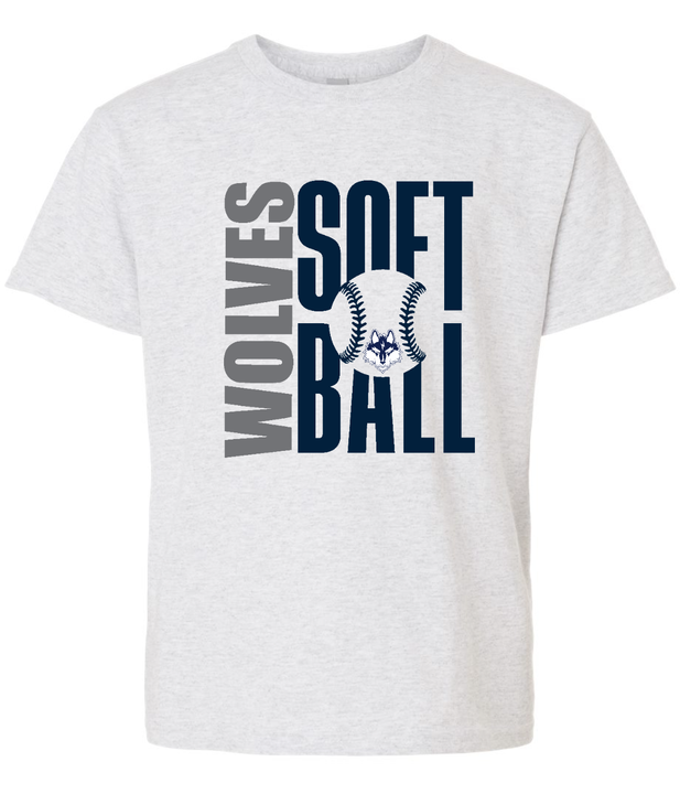Wolves Softball Fan Youth Tee