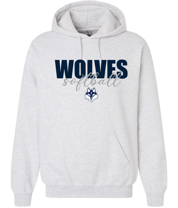 Wolves Softball Mascot Hoodie