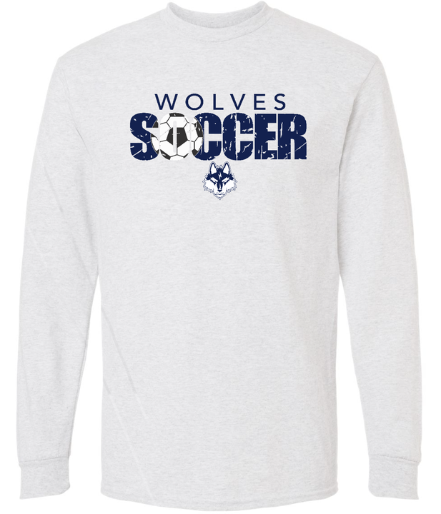 Wolves Soccer Silhouette Long-Sleeve