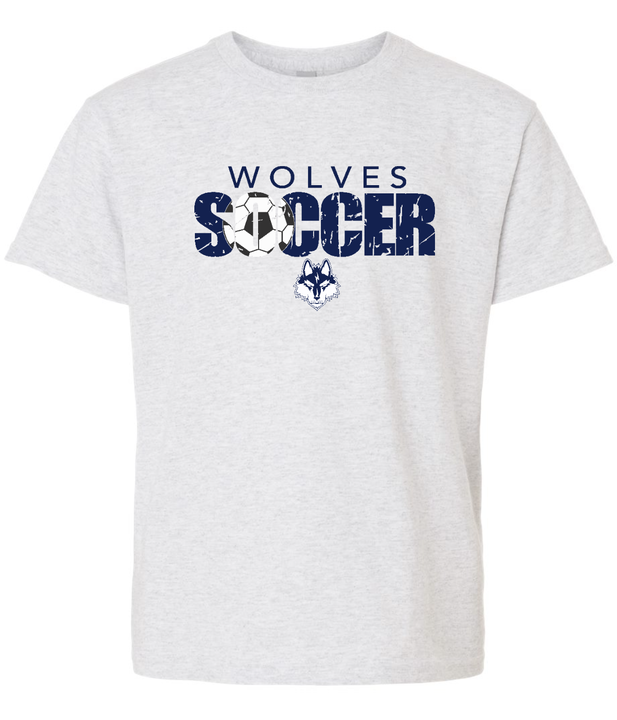 Wolves Soccer Silhouette Youth Tee