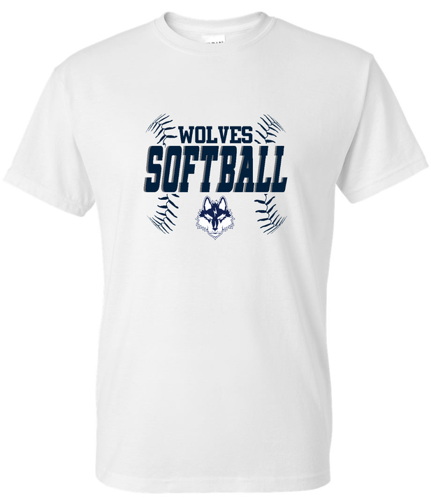 Wolves Softball Stitches Tee