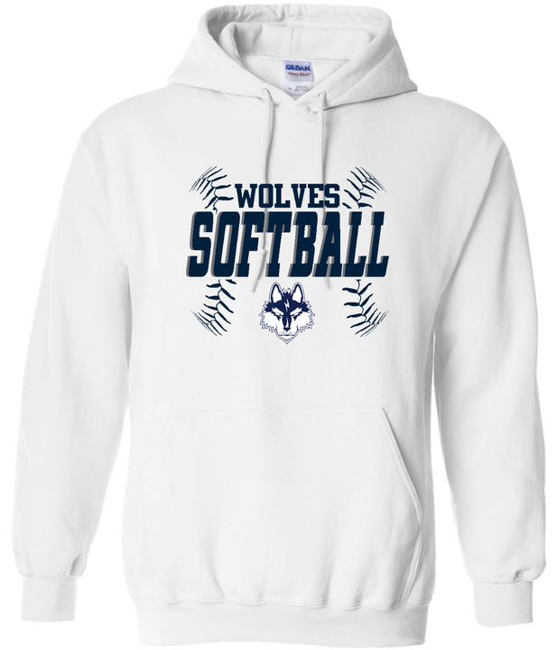 Wolves Softball Stitches Hoodie